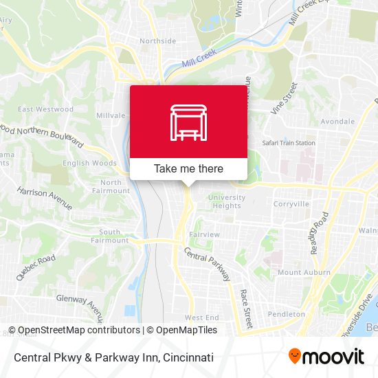 Mapa de Central Pkwy & Parkway Inn