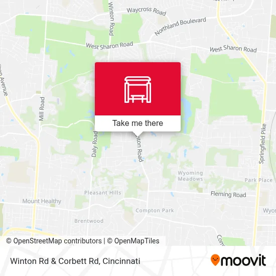 Winton Rd & Corbett Rd map