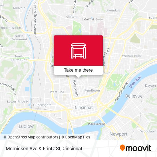 Mcmicken Ave & Frintz St map