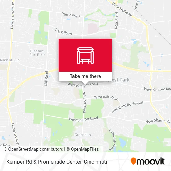 Kemper Rd & Promenade Center map