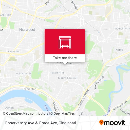 Observatory Ave & Grace Ave map