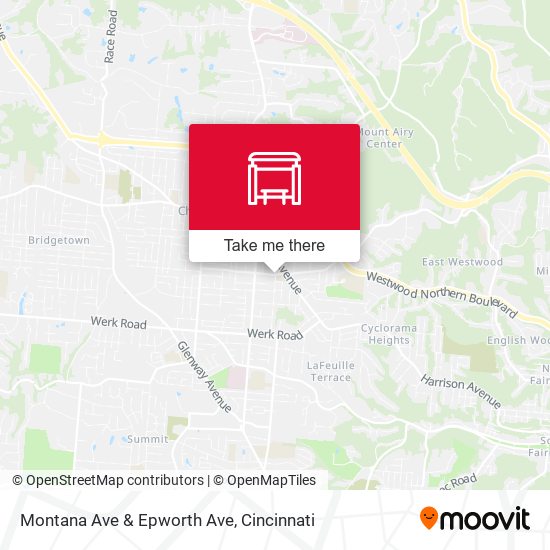 Montana Ave & Epworth Ave map