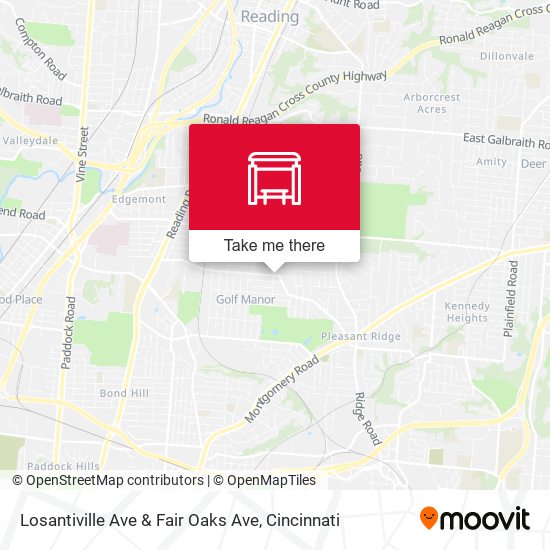 Mapa de Losantiville Ave & Fair Oaks Ave