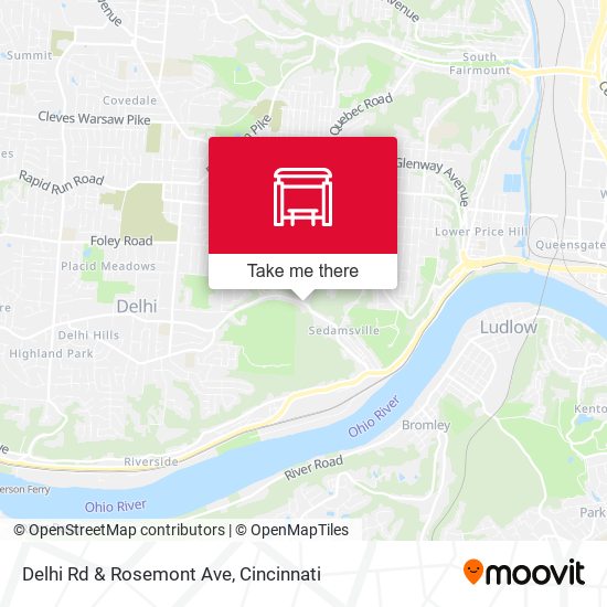 Delhi Rd & Rosemont Ave map