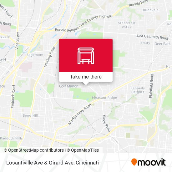 Mapa de Losantiville Ave & Girard Ave