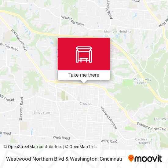 Westwood Northern Blvd & Washington map