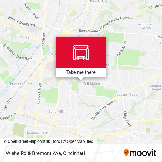 Wiehe Rd & Bremont Ave map