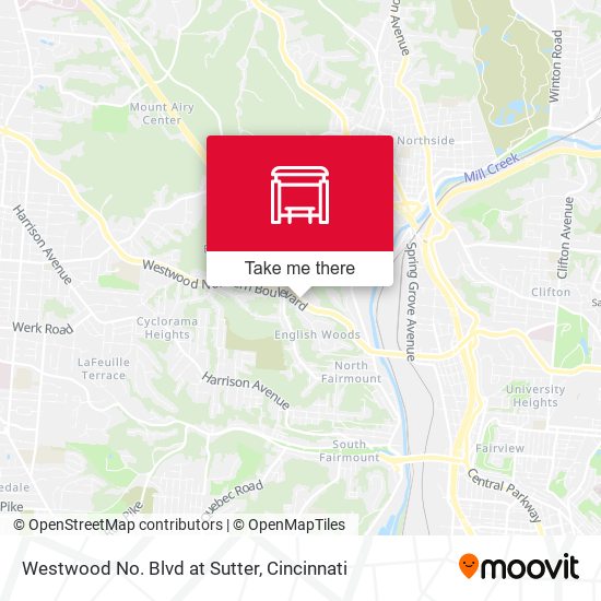 Mapa de Westwood No. Blvd at Sutter