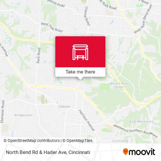 North Bend Rd & Hader Ave map
