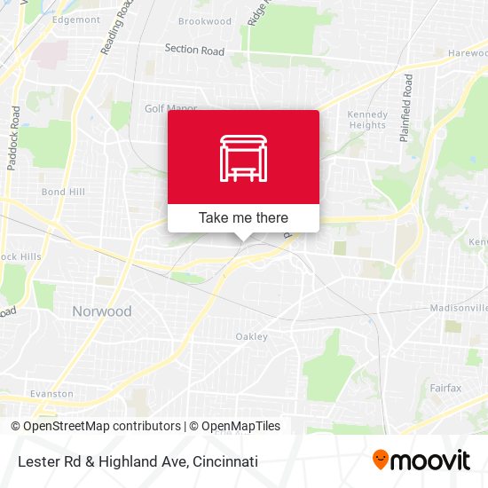 Lester Rd & Highland Ave map