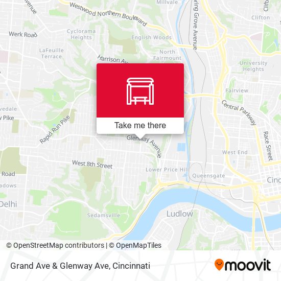 Grand Ave & Glenway Ave map