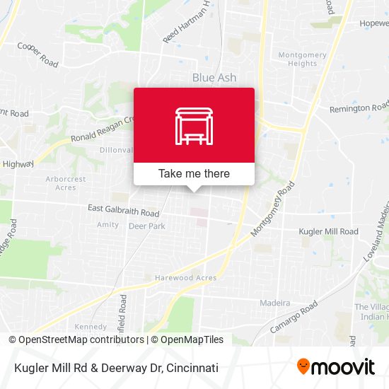 Kugler Mill Rd & Deerway Dr map