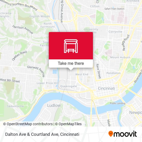 Dalton Ave & Courtland Ave map