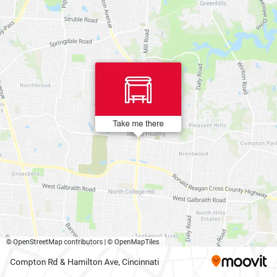 Compton Rd & Hamilton Ave map