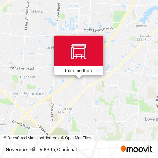 Governors Hill Dr 8805 map