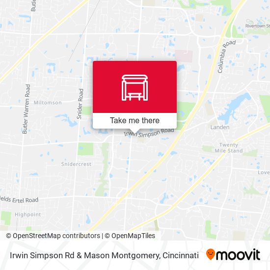 Irwin Simpson Rd & Mason Montgomery map