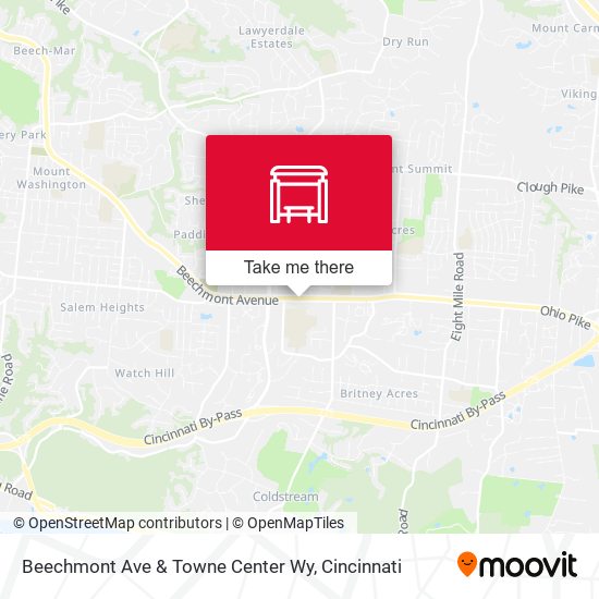 Mapa de Beechmont Ave & Towne Center Wy