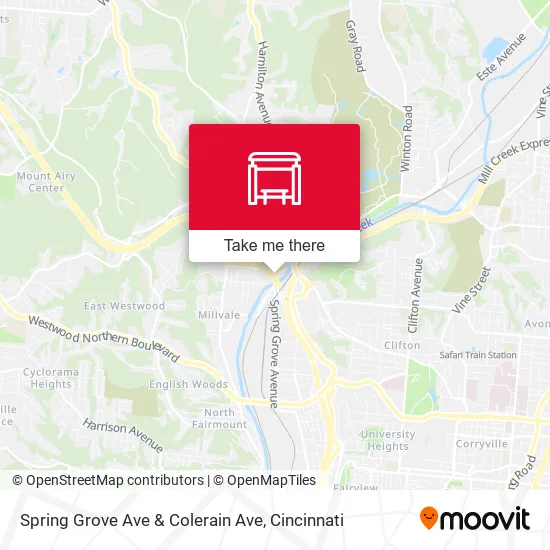 Mapa de Spring Grove Ave & Colerain Ave