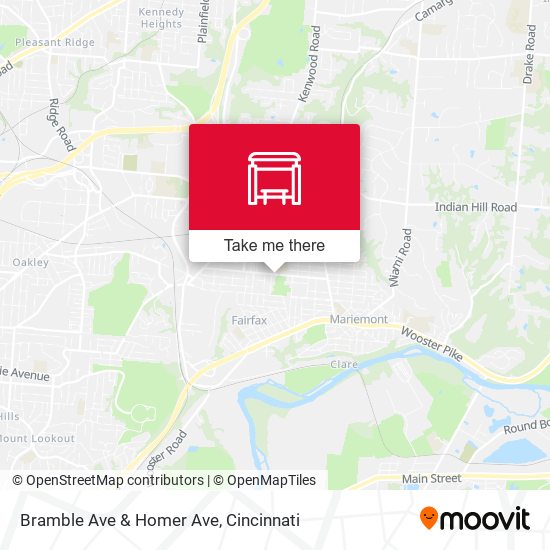 Bramble Ave & Homer Ave map