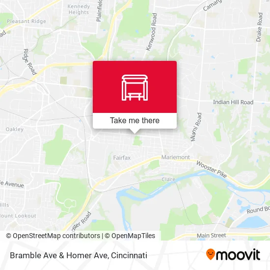 Bramble Ave & Homer Ave map