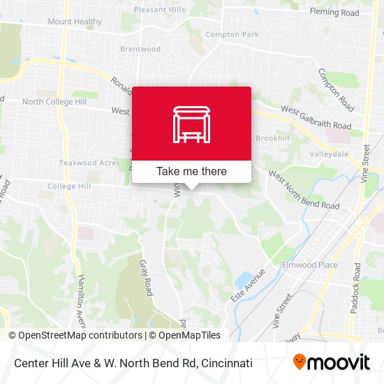 Mapa de Center Hill Ave & W. North Bend Rd