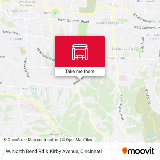 Mapa de W. North Bend Rd & Kirby Avenue