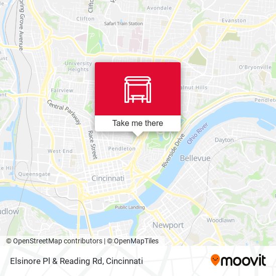 Elsinore Pl & Reading Rd map