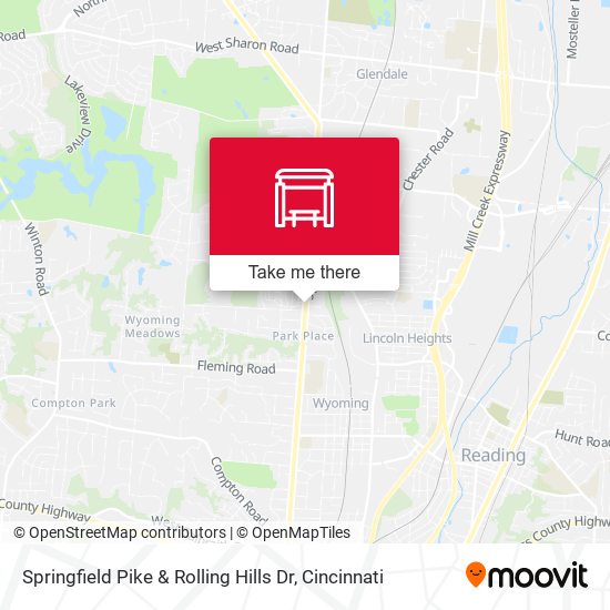 Springfield Pike & Rolling Hills Dr map