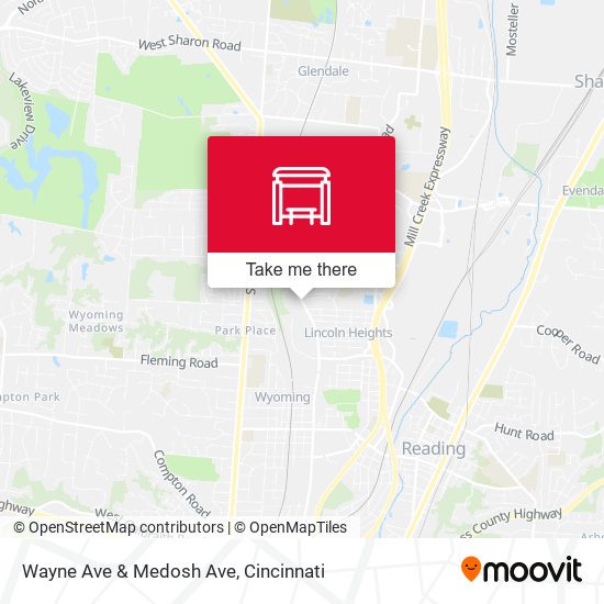 Wayne Ave & Medosh Ave map