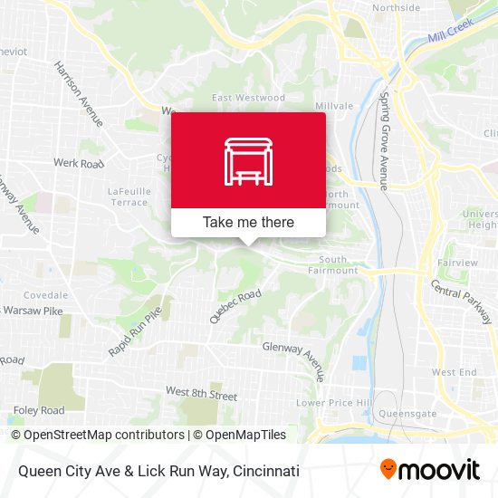 Mapa de Queen City Ave & Lick Run Way