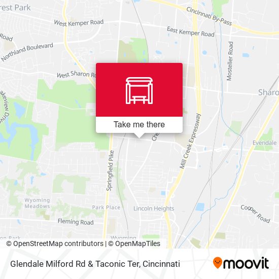 Glendale Milford Rd & Taconic Ter map