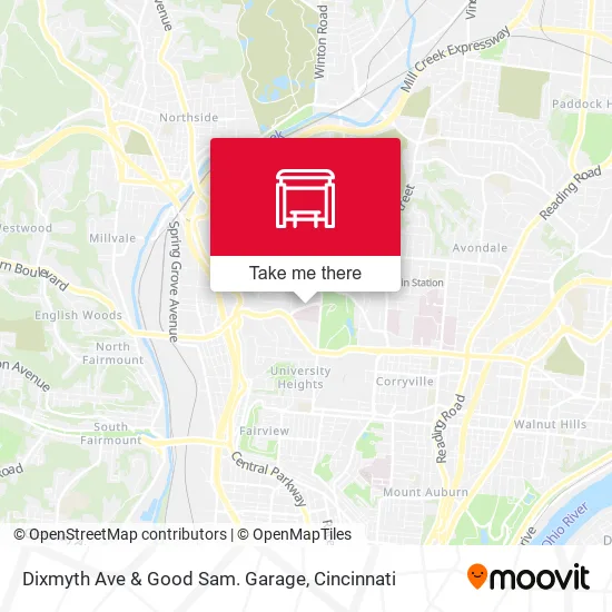 Dixmyth Ave & Good Sam. Garage map