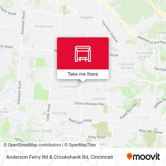 Anderson Ferry Rd & Crookshank Rd map
