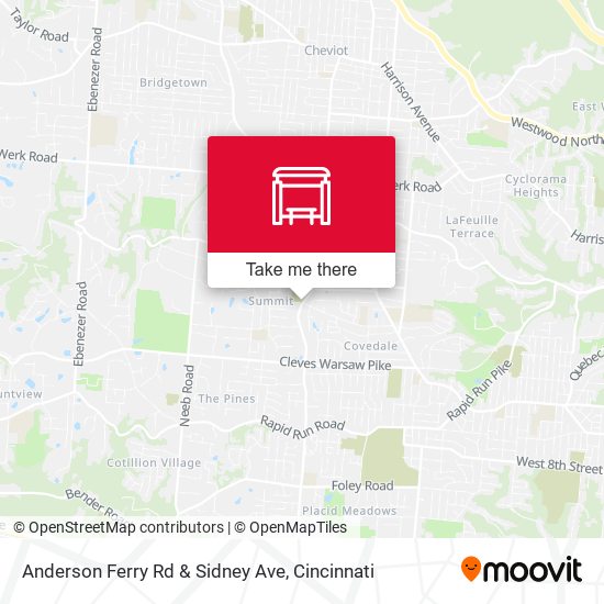 Anderson Ferry Rd & Sidney Ave map