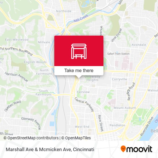 Mapa de Marshall Ave & Mcmicken Ave