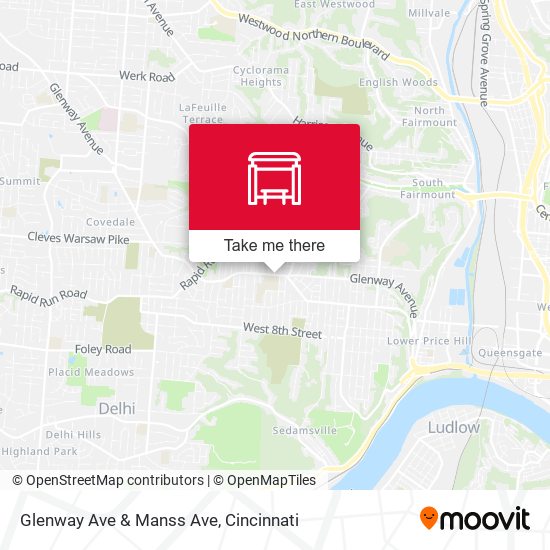 Glenway Ave & Manss Ave map