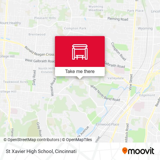 St Xavier High School map