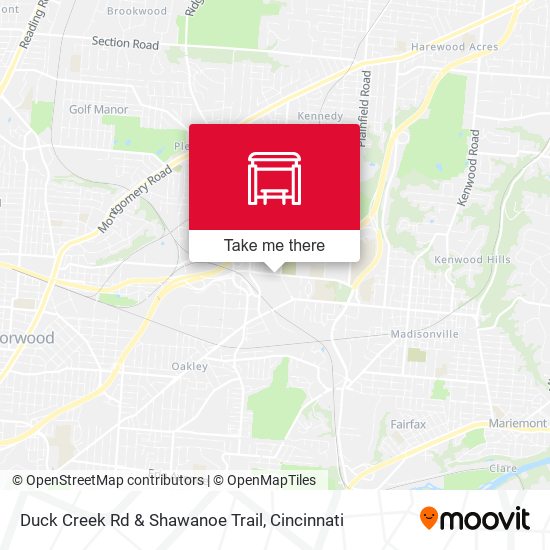 Duck Creek Rd & Shawanoe Trail map