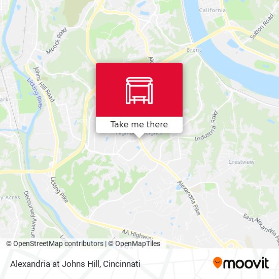 Alexandria at Johns Hill map