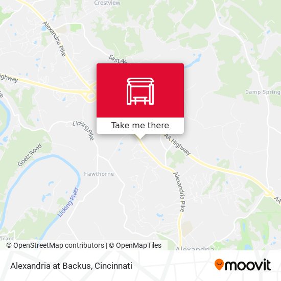 Alexandria at Backus map