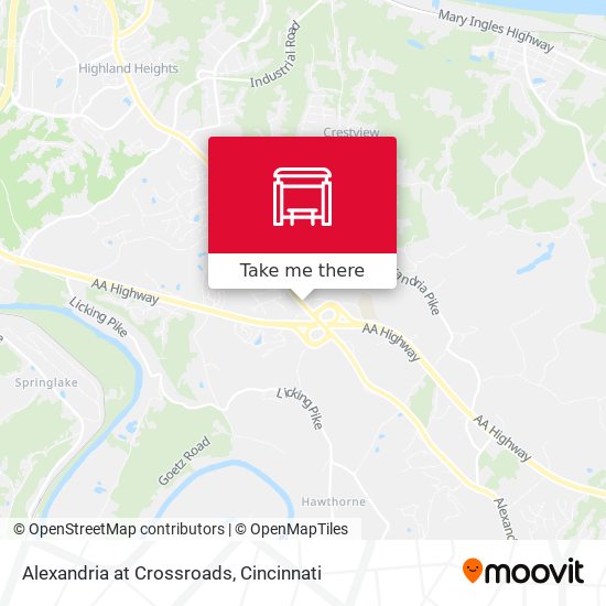 Alexandria at Crossroads map