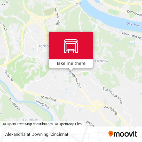 Alexandria at Downing map