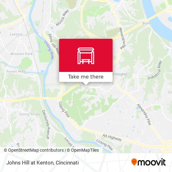 Johns Hill at Kenton map