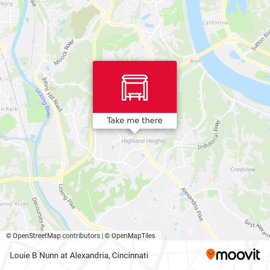 Louie B Nunn at Alexandria map