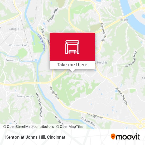 Kenton at Johns Hill map