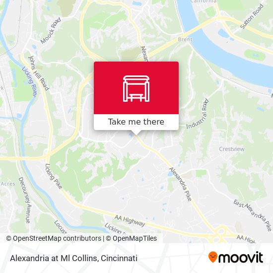 Mapa de Alexandria at Ml Collins
