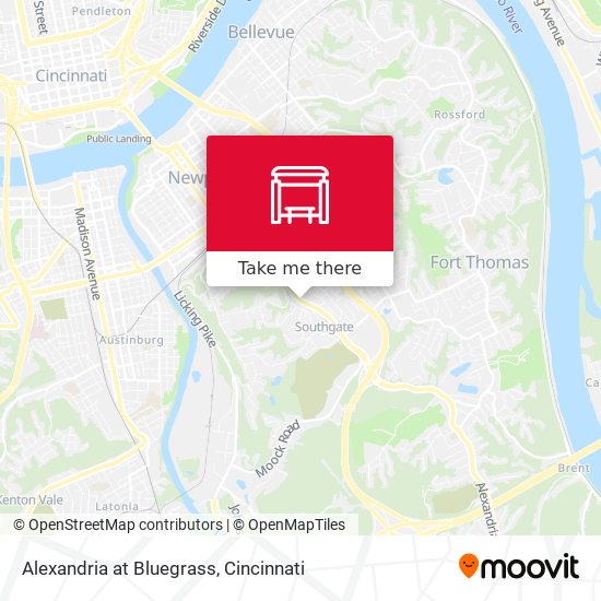 Alexandria at Bluegrass map