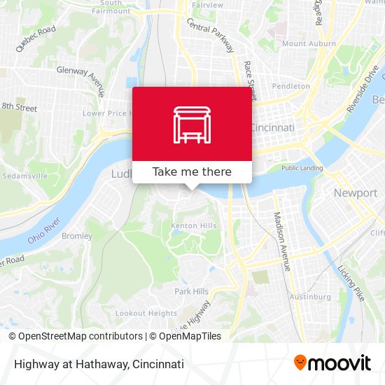 Highway at Hathaway map