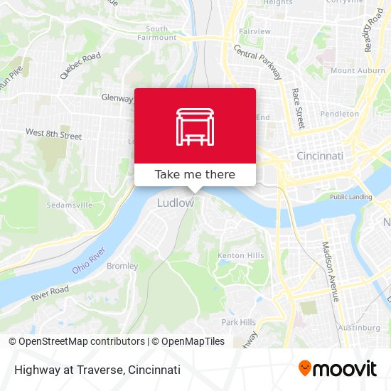 Highway at Traverse map