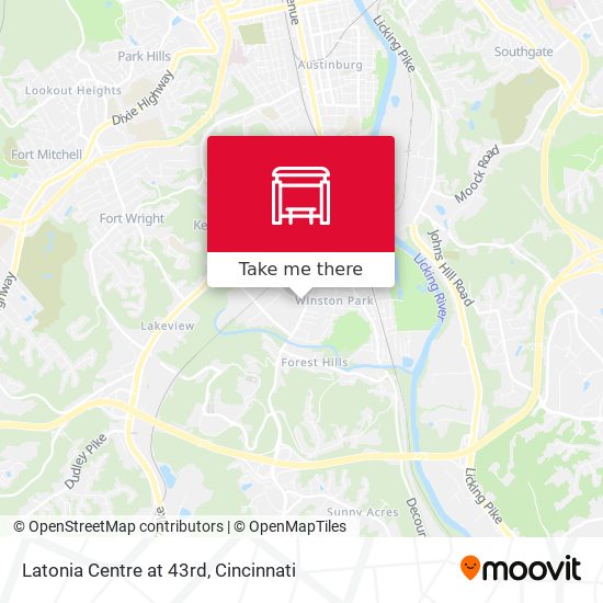 Latonia Centre at 43rd map